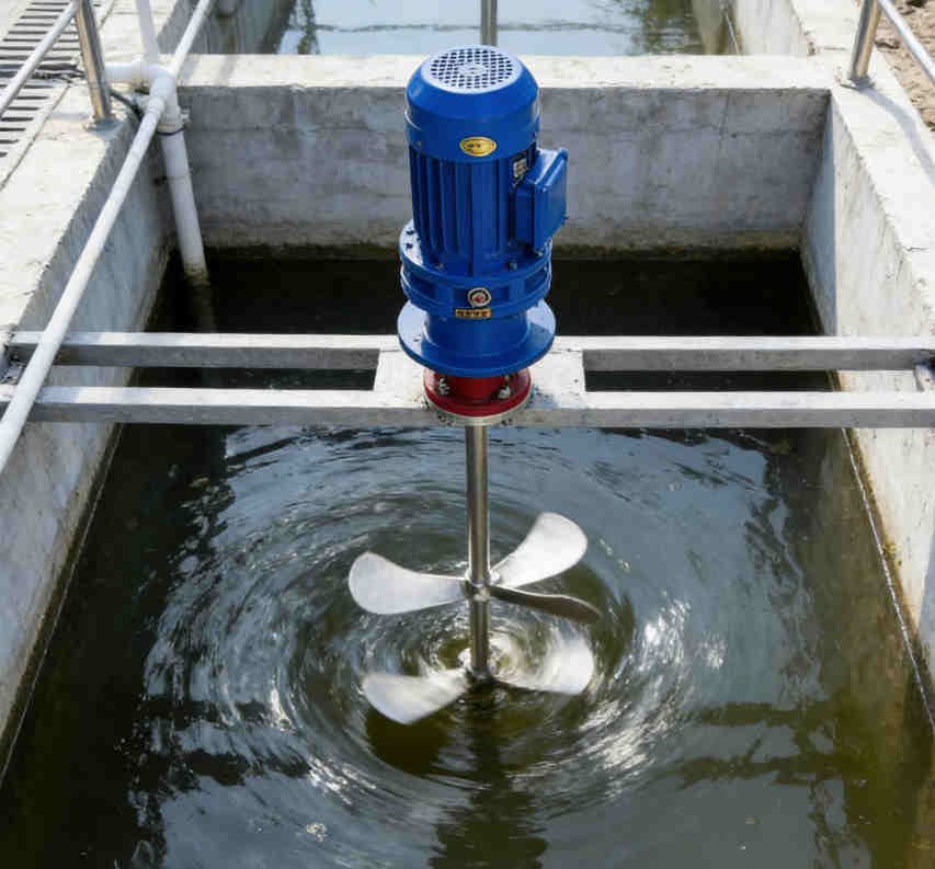 Industrial agitator mixer for liquid mixing
