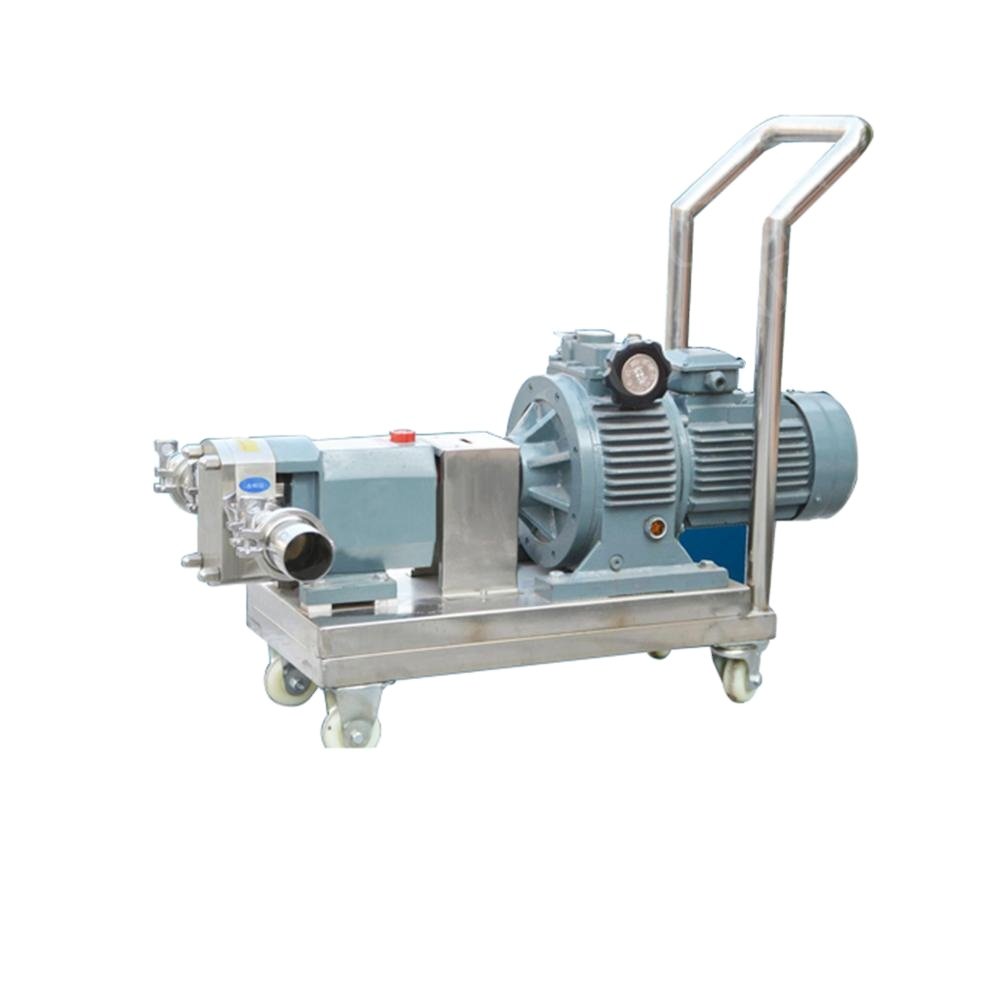 movable lobe pump with trolley