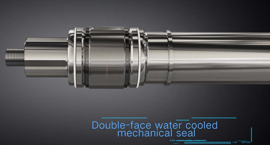 Double-face water-cooled machine seal