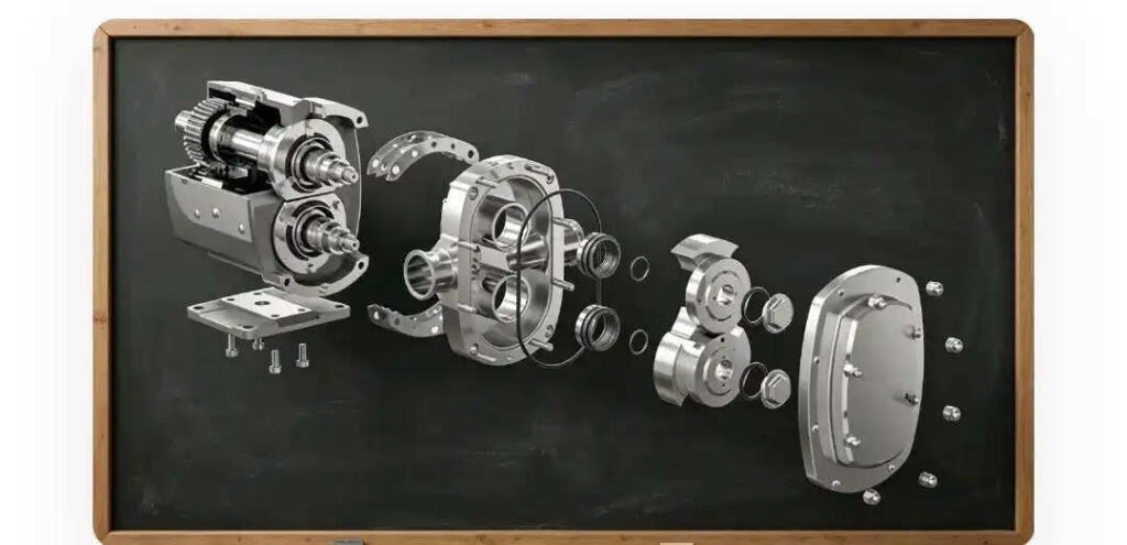 explode of rotary lobe pump