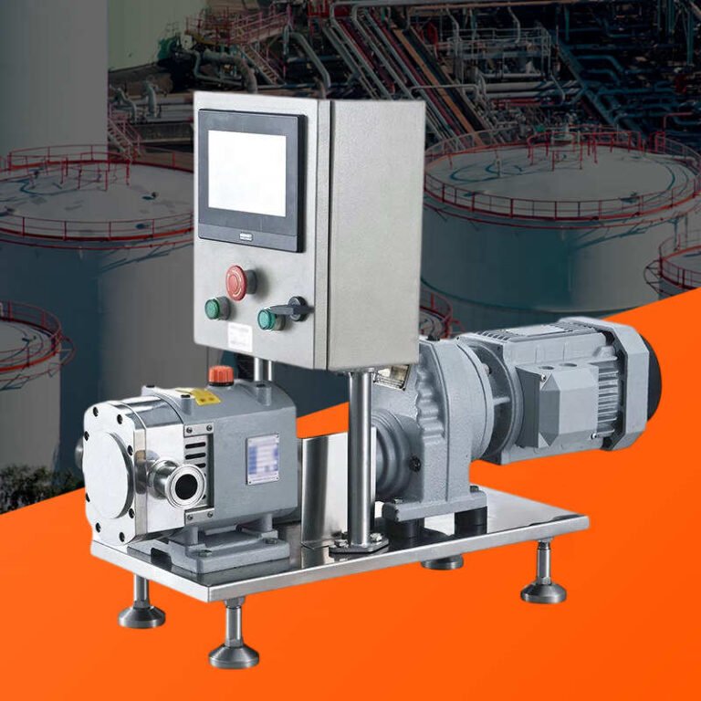 Rotary lobe pump working